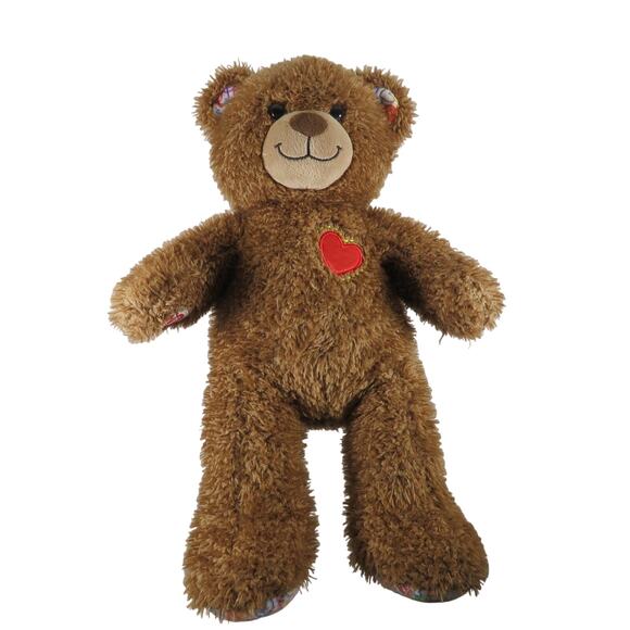 Build A Bear Plush Teddy with Heart Patch & Patterned Paws 2020 Stuffed Animal - Picture 9 of 13